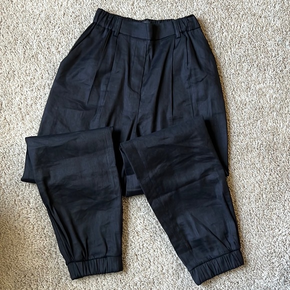 2 Express high waisted linen blend pull on pants, size XXS.. fits up to S - Picture 2 of 13